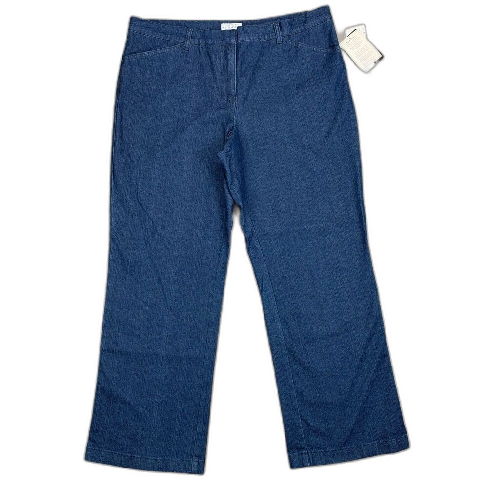 NWT White Stag Women's 18 Average Stretch Stretchy Dark Blue Denim Jeans VTG